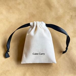 Sac à cordon en toile naturelle de haute qualité, petit sac anti-poussière en coton écologique pour impression DIY - Product Image 5