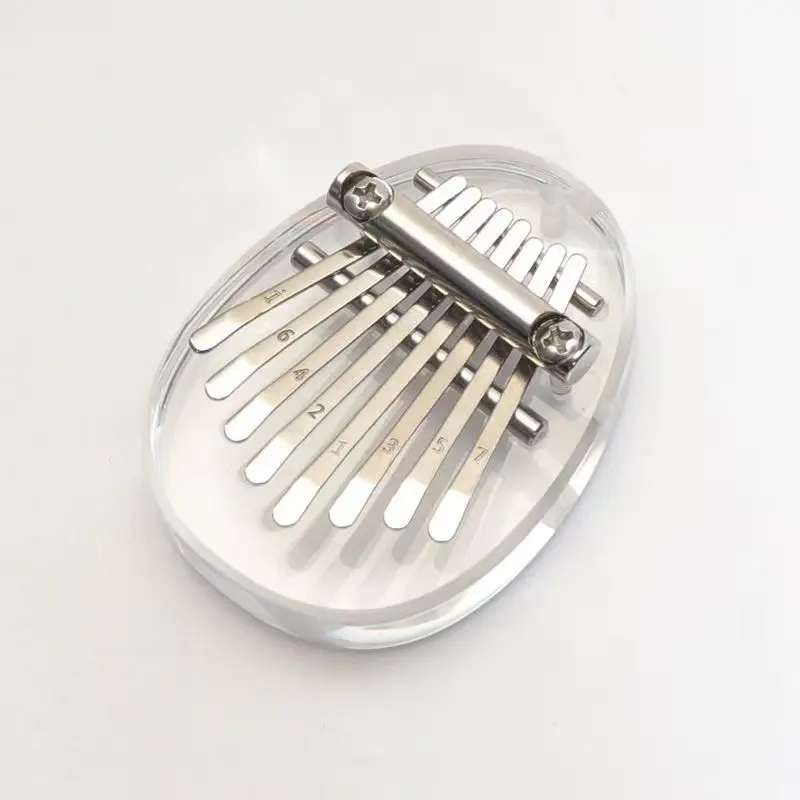 8 Key Mini Kalimba Ngón Tay Cái Đàn Piano Bằng Gỗ/Acrylic Nhỏ Mặc Nhạc Cụ Mặt Dây Chuyền