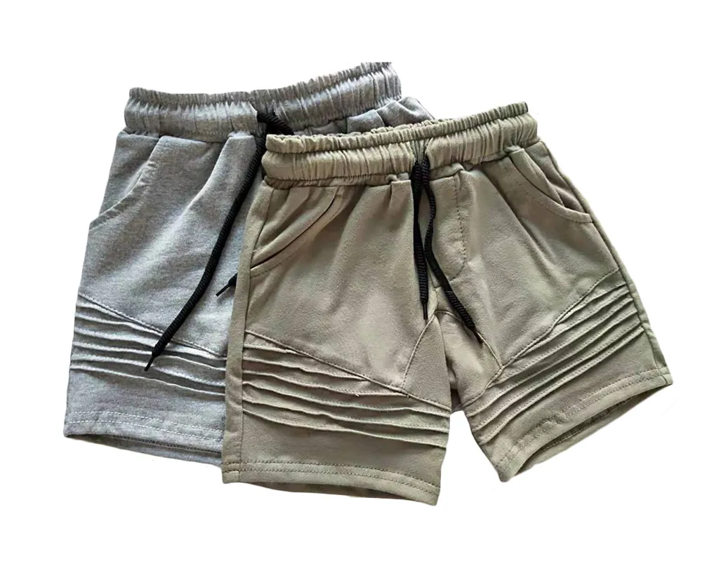 OEM Infant Boys Wash Cotton Shorts Hip Hop Ribbed Design Baggy Casual Harem Shorts