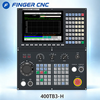 Controlador CNC para Torno Finger CNC 400TB3-H de 2-6 Ejes y 2 Canales, 9 Ejes, con Mach3, Código G, Memoria de 8GB, Pantalla LCD de 10.4 Pulgadas