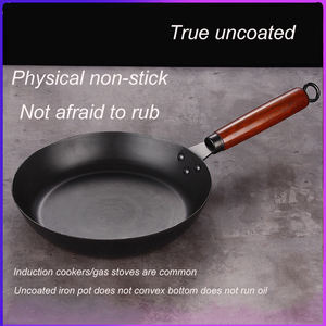 <span class=keywords><strong>Wok</strong></span> Antiadherente de Hierro Fundido Confiable con Mango de Madera, Ecológico, Elegante, Compatible con Cocina de Gas Premium - Product Image 2