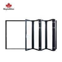 Maplemiles Accordéon Porte pliante en verre Aluminium Patio Portes pliantes Aluminium Porte pliante en verre