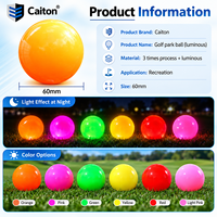 Balles de golf LED personnalisées, brillantes dans le noir, multicolores, lumineuses, pour le golf de nuit