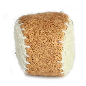 100% Natural respetuoso con el medio ambiente pequeño 5cm Loofah Pet Ball divertido entrenamiento interactivo perro gato juguete con campana y hierba gatera - Product Image 4