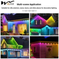 Lumière de toit Bluetooth WiFi, télécommande par application, intelligente, colorée, RGBCW, commande vocale IC, guirlandes lumineuses décoratives intérieures, extérieur