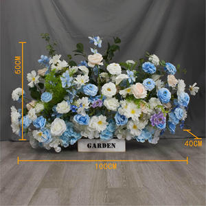 Nuevas Decoraciones Florales Blancas y Azules para Bodas, Arreglos <span class=keywords><strong>de</strong></span> Bolas <span class=keywords><strong>de</strong></span> <span class=keywords><strong>Flores</strong></span>, Arco <span class=keywords><strong>de</strong></span> <span class=keywords><strong>Esquina</strong></span>, <span class=keywords><strong>Flores</strong></span> Artificiales para San Valentín y Graduación - Product Image 6
