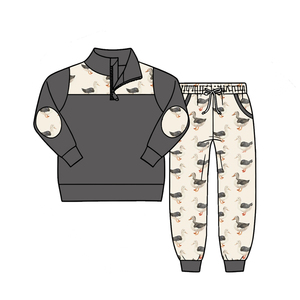 Ensemble de vêtements pour bébé garçon, imprimé vert, collection BLP1452, tenue pour enfants, vente en gros, ensemble à manches longues - Product Image 5