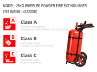 25kg 35kg 50kg 70kg 100kg chariot 40% abc poudre extincteur avec roues