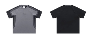 T-shirt con Logo personalizzato stampato per uomo Patchwork stile allentato Unisex t-shirt Casual da uomo manica corta estate - Product Image 4