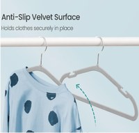 Cintres élégants à épaules larges en tissu non-tissé et velours, avec crochet pivotant en PET et nylon de 0,2 pouce d'épaisseur, pour plantes en osier souples et peu encombrantes
