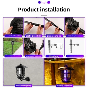 Lampe anti-moustiques solaire UV <span class=keywords><strong>Macway</strong></span> MW-D6306, nouvelle, étanche, pour extérieur, cour, jardin, maison - Product Image 4