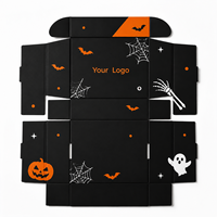 Boîte d'expédition en carton ondulé noir mat avec logo personnalisé, emballage de luxe, boîte cadeau en papier robuste