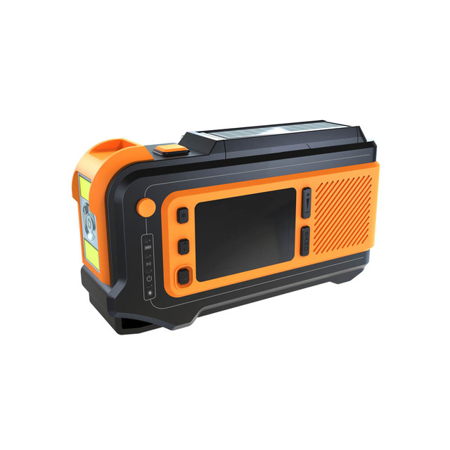 Aomago Portable Weather Radio Solar Powered Emergency Rank AM FM Radio with LED Flashlight