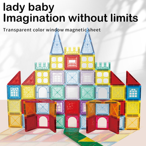 130-Pcs教育积木套装磁性塑料3D拼图游戏批发儿童玩具 - Product Image 2