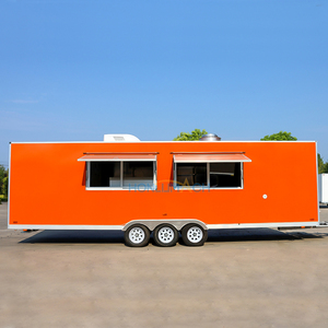 होनलू स्टेनलेस स्टील विंटेज मोबाइल फूड ट्रेलर कॉफी वैन हॉटडॉग कार्ट स्नैक फूड कैंडी पूरी तरह से सुसज्जित जंग प्रतिरोधी - Product Image 6