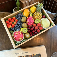 Boîte à fruits en papier avec impression de logo personnalisée pour l'emballage des fruits frais, la présentation en magasin et la distribution en gros