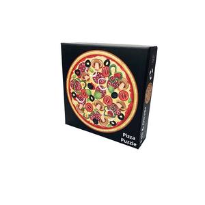 Fabricante al por mayor redondo <span class=keywords><strong>Pizza</strong></span> rompecabezas niños divertidos juguetes educativos papel cartón rompecabezas para la decoración del hogar - Product Image 3