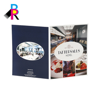 Cetak Logo Folder Kertas Kustom untuk Menu Hotel & Tempat Penyimpanan Halaman Presentasi