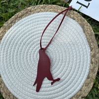 Pendentif de sac en cuir PU coloré, durable, en forme de pigeon porte-bonheur, porte-clés en cuir pour voiture