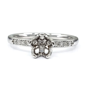 Bague de Fiançailles Classique Semi-Montée en Or Blanc Massif 18 carats avec Diamant Véritable, Forme Admirable, Idéale pour Mariage et Fêtes, Qualité Supérieure, Meilleures Ventes OEM - Product Image 1
