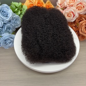 1B couleur cheveux humains <span class=keywords><strong>Afro</strong></span> crépus en vrac cheveux 50 g/paquet peuvent blanchis et teints <span class=keywords><strong>Afro</strong></span> crépus en vrac cheveux pour Locs et tresses