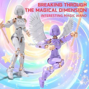 Figura de Acción de Chica Guerrero Mágica, Juguete de Ensamblaje, Robot 3D con Alas, Modelo de Chica <span class=keywords><strong>Anime</strong></span> de Dibujos Animados, Decoración, Regalo - Product Image 5