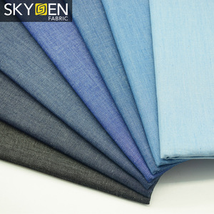 Skygen Vente en gros Stock en vrac <span class=keywords><strong>Tissu</strong></span> denim sergé <span class=keywords><strong>noir</strong></span> et bleu 100% coton <span class=keywords><strong>pas</strong></span> <span class=keywords><strong>cher</strong></span> pour la vente de chaussures - Product Image 2