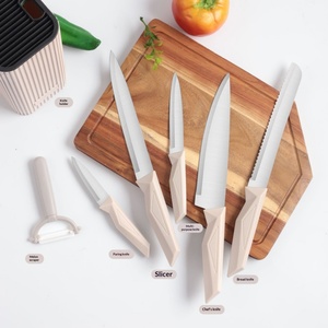 Juego de 7 Cuchillos de Cocina de Acero Inoxidable con Bloque, Cuchillo de Chef, Cuchillo para Rebanar, Cuchillo Multiusos, Pelador y Accesorios de Cocina - Product Image 5