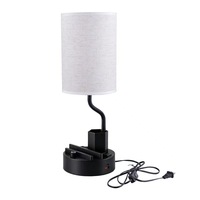 Lampe de table moderne à LED USB Type C avec prise intégrée, idéale pour chambre à coucher et hôtel – Nouveauté tendance