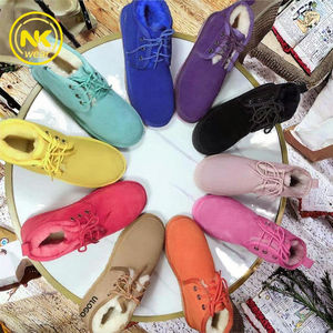 Nuevas Botas de Nieve para Parejas, Botines de Piel de Vaca y Lana para Hombre y Mujer, Zapatos Cómodos para el Invierno, Forro de Lana Cálido, Suela de PVC - Product Image 3