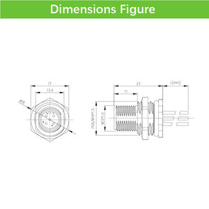 Conector de Plástico M12 de 4 Pines y 3 Pines, Conector Circular Moldeado Personalizado, Cable M8 Impermeable IP67 - Product Image 3