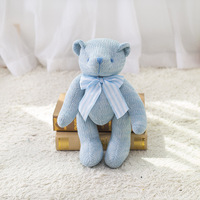 Ours en peluche en tricot créatif mignon pour bébé, jouets pour décoration de mariage et cadeau pour enfants