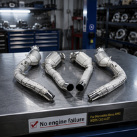 Downpipe léger sur mesure de haute qualité sans défaut pour Mercedes-Benz AMG W205 C63 4.0T en acier inoxydable à haut débit 200 cellules pour amélioration de puissance