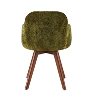 Fauteuil individuel moderne vert olive avec structure en bois, confortable et idéal pour la maison, le salon, la salle à manger ou l'hôtel