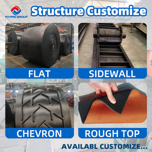 Fapre Ep100 Mining Rubber Conveyor <strong>Belt</strong> Ep250 Multi-Ply Rubber Conveyor <strong>Belt</strong> Quarry Bulk General Purpose Industrial <strong>Belt</strong> - Product Image 4