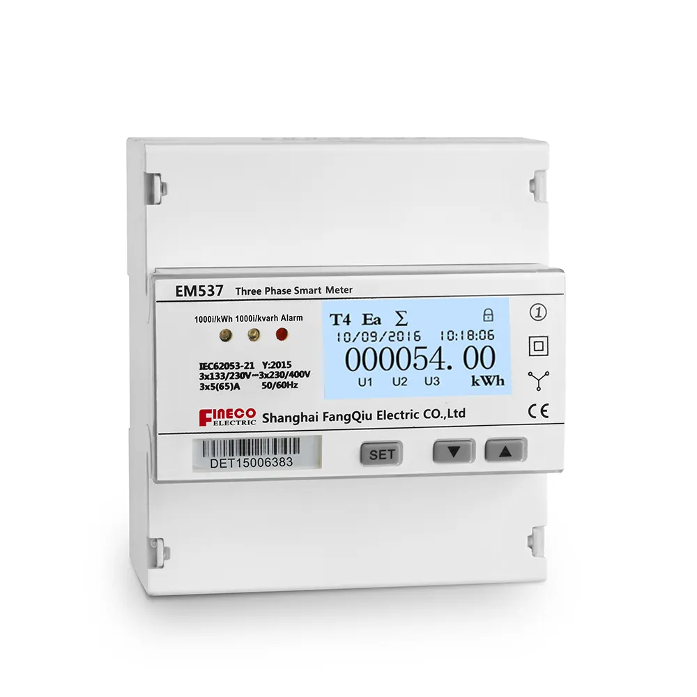 EM537 Direct Metering Tot 65A Kwh Meter Digitale Elektriciteit Sub Meter Monitor