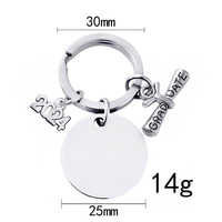 Afstudeercadeau Roestvrijstalen Sleutelhanger 2024 2023 2025 Grad Souvenir Sleutelhanger Klas Van 2024 Afgestudeerde Geschenken Voor Jongens Meisje Student