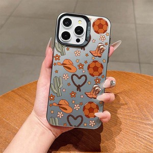 Cap Cross Boots Printing Electroplated Silver Key TPU PC Funda para teléfono móvil para Iphone 8 Xr Xs Max 11 12 13 14 15 16 17 Air - Product Image 2