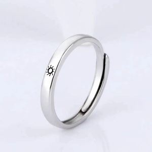 Anillos de Pareja al por Mayor 2021, Anillos Ajustables de Cobre para Hombre y Mujer, Diseño de Sol y Luna, Anillo de Boda para Mujer - Product Image 5