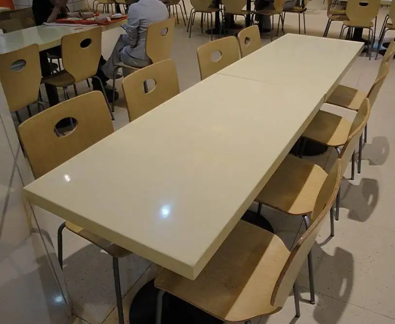 Best factory fabricator restaurant 12mm corians table top price