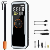 Gonfleur de pneus portable 12V ABS 150psi avec manomètre numérique pour voitures, motos, vélos
