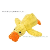 Jouet pour chien en peluche, canard endormi, durable, à mâcher, sonore, anti-ennui, pour chats et chiens de 0 à 24 mois, fabriqué en Chine