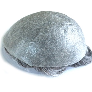 Parrucchino in <span class=keywords><strong>Capelli</strong></span> Indiani con Base Sottile 0.04-0.05mm, 100% Densità Naturale, Ondulato, Fatto a Mano, 8x10 Pollici, 63 Colori Disponibili <span class=keywords><strong>per</strong></span> <span class=keywords><strong>Uomo</strong></span> - Product Image 6