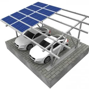 全铝坚固太阳能光伏车棚阳极氧化铝和镀锌钢 & 不锈钢铅酸高达80米/秒正常