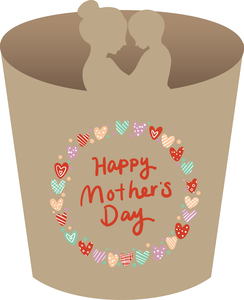 Vase à fleur rose décoratif de fête des mères bon marché promotionnel de vacances/couverture de papier pour le jardin de <span class=keywords><strong>pot</strong></span> de plante - Product Image 3