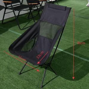 Chaise pliante avec dossier, structure en fer, tissu Oxford, mobilier d'extérieur moderne pour jardin, pique-nique, plage, pêche, camping et overland - Product Image 2