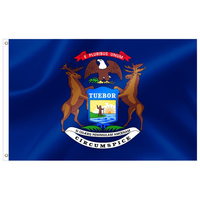 Drapeaux d'États américains en polyester 3x5FT de l'État du Massachusetts avec œillets métalliques pour fêtes, défilés, événements sportifs et décorations extérieures