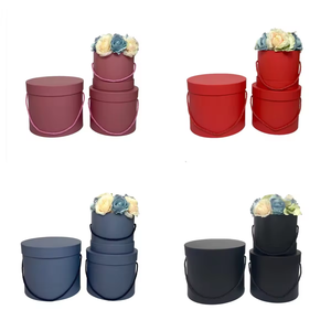 กล่องของขวัญราคาถูกในสต็อก<span class=keywords><strong>กอด</strong></span>ถังรอบถังแบบพกพารอบกล่องดอกไม้ชุดสาม - Product Image 1