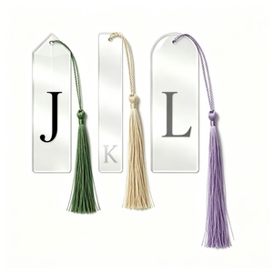 Customized Reusable UV Printed <strong>clear</strong> Acrylic Alphabet <strong>Bookmarks</strong> with Soft Tassels, Ideal for Reading Marking, Business Gifts - Product Image 6