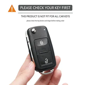 Étui de protection pour clé télécommande de <span class=keywords><strong>voiture</strong></span> à 2 boutons, pour VW <span class=keywords><strong>Volkswagen</strong></span> Amarok Polo Golf 4 5 6 MK4 Bora Jetta Altea Alhambra Passat <span class=keywords><strong>Fox</strong></span> - Product Image 5